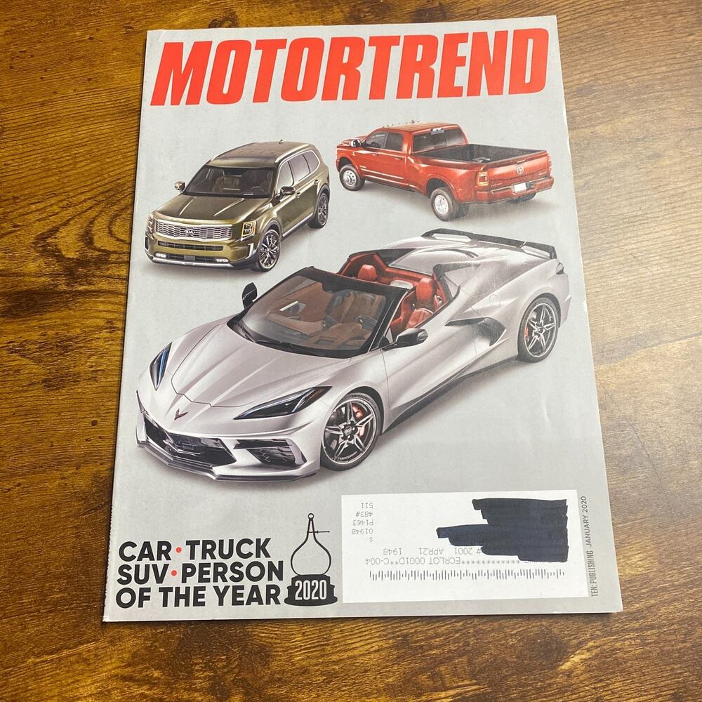 MOTOR TREND MAGAZINE-------JANUARY 2020
